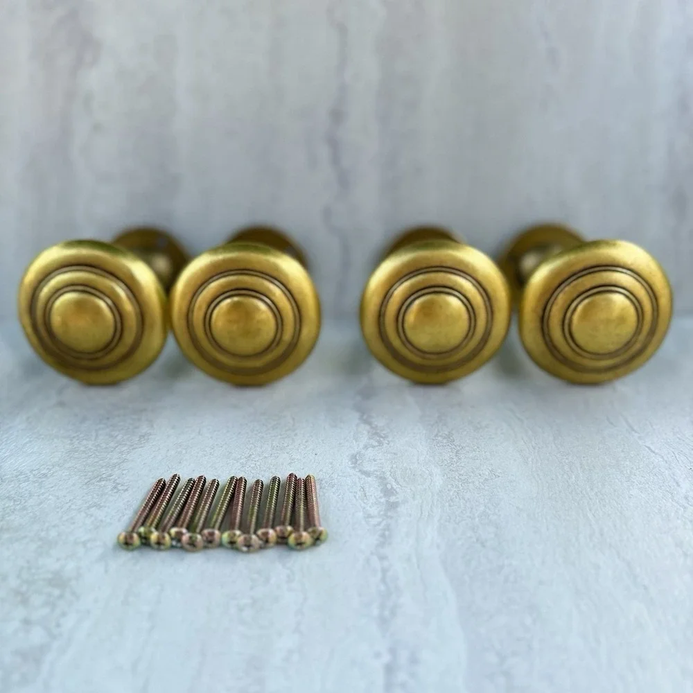 Set Of 4 Brass Tone Curtain Drapery Tiebacks 3